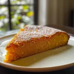 ['A close-up side view of a moist butternut squash cake on a plate, showcasing its golden-brown exterior.', 'A slice of butternut squash cake with a textured surface and icing sugar dusting, placed on a neutral background.', 'A side view of a delectable butternut squash cake, revealing its fluffy interior against a wooden tabletop.', 'A beautifully presented butternut squash cake slice, highlighting its rich color and garnished with icing sugar.']