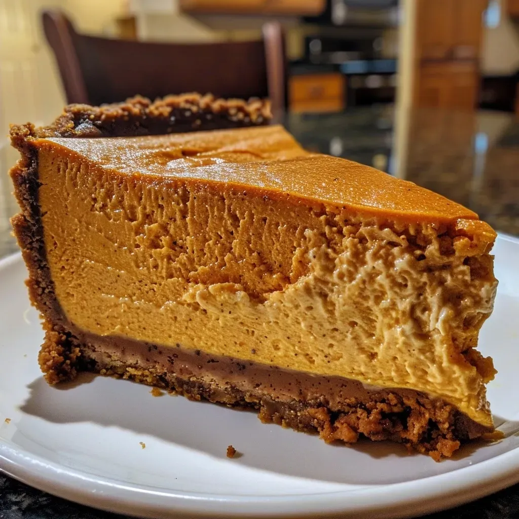 ['Side view of a creamy butternut squash cheesecake topped with a golden-brown crust.', 'Close-up of a luscious butternut squash cheesecake showcasing its smooth texture and rich color.', 'Slice of butternut squash cheesecake with a perfect crust, revealing a creamy filling.', 'Beautifully presented butternut squash cheesecake with a ginger snap crust and creamy topping.']