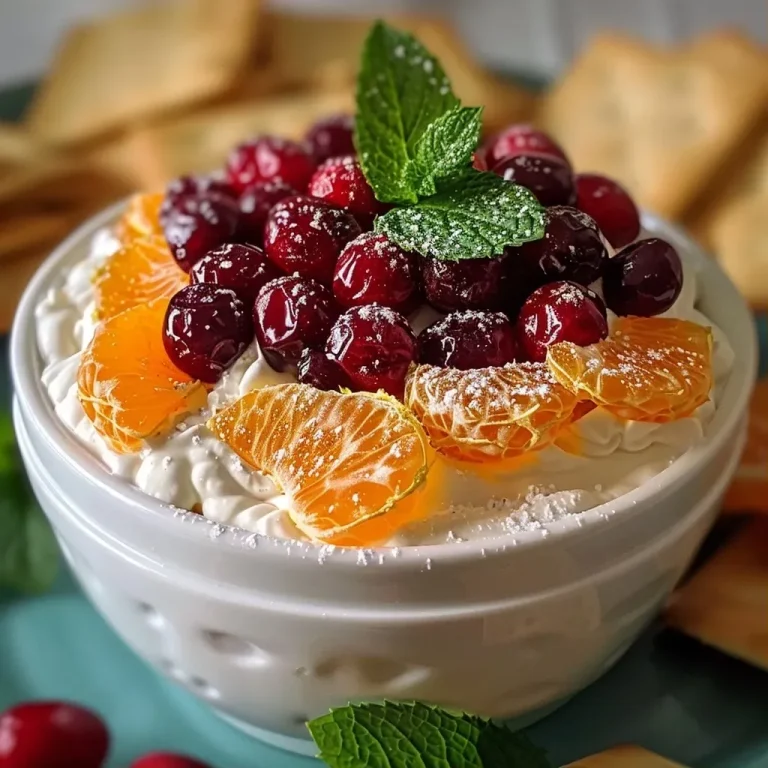 ['A side view of creamy Cranberry Orange dip presented in a bowl with crackers nearby.', 'Close-up of a rich Cranberry Orange Cream Cheese Dip garnished with mint leaves.', 'A bowl of vibrant Cranberry Orange dip with dried fruits and crackers on a wooden board.', 'Creamy dip featuring cranberries and orange zest, ready to be served with crackers.']