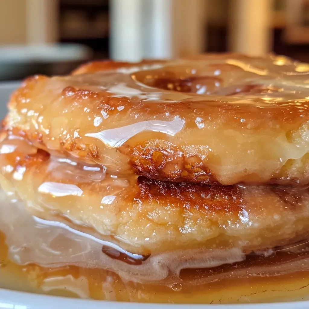 Close-up view of a shiny maple glaze in a bowl, with ingredients around it.