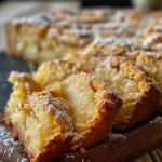 ['Side view of a freshly baked Ginger and Pear Cake with slices of pear on top.', 'Close-up of a moist Ginger and Pear Cake displaying its golden-brown crust and pear slices.', 'Juicy Ginger and Pear Cake with a dusting of powdered sugar, showcasing its textured surface.', 'Delicious Ginger and Pear Cake featuring grated ginger and sliced pears on the side.']