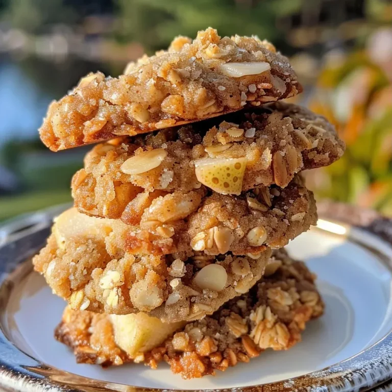 ['Close-up of a delicious Ginger Pear Crumble Cookie with a golden-brown crust.', 'Side view of a freshly baked Ginger Pear Crumble Cookie showcasing its crumbly texture.', 'Juicy Ginger Pear Crumble Cookie with visible pear chunks and crumble topping.', 'A warm Ginger Pear Crumble Cookie adorned with spice and fruit, placed on a rustic surface.']