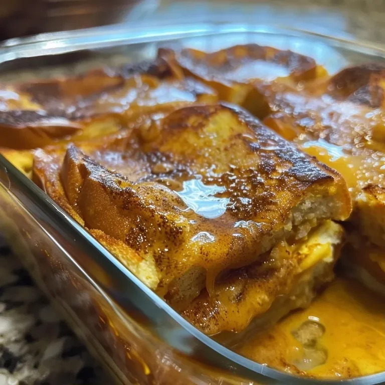 ['Close-up of a slice of High-Protein Pumpkin French Toast Casserole with a golden-brown crust.', 'Side view of a delicious High-Protein Pumpkin French Toast Casserole topped with cinnamon sugar.', 'Juicy High-Protein Pumpkin French Toast Casserole served on a plate with a side of sausage links.', 'A savory slice of High-Protein Pumpkin French Toast Casserole with creamy Greek yogurt on top.']
