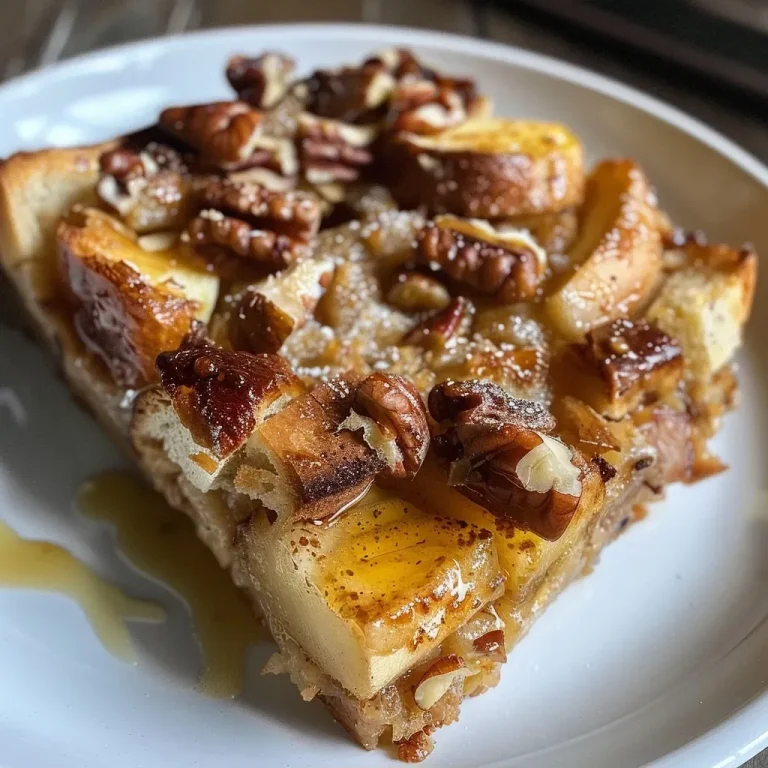 ['Close-up view of a slice of low-calorie bread pudding with apple chunks and pecans.', 'Side view of moist low-calorie bread pudding served on a plate, showcasing its texture.', 'Delicious low-calorie bread pudding with a golden-brown top and visible apple pieces.', 'Appetizing low-calorie bread pudding, garnished with chopped pecans and a sprinkle of cinnamon.']