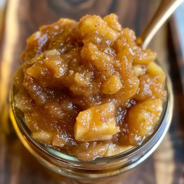 ['Close-up view of a jar filled with No Sugar Apple Butter next to fresh apples.', 'Side view of homemade No Sugar Apple Butter in a glass jar on a wooden table.', 'Delicious No Sugar Apple Butter with a spoon resting beside it, showcasing its texture.', 'A vibrant jar of No Sugar Apple Butter surrounded by whole apples and spices.']
