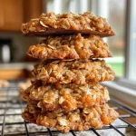 ['Close-up view of a moist cookie with chunks of butternut squash.', 'Side view of Oatmeal Butternut Squash Cookies showcasing their texture.', 'Juicy, golden-brown cookies with visible oats and butternut squash puree.', 'Deliciously baked oatmeal cookies with a hint of cinnamon and ginger.']
