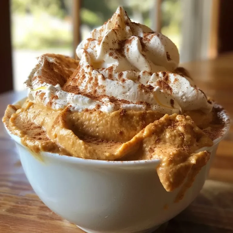 ['Close-up view of creamy pumpkin pie dip in a bowl.', 'Side view of a delicious pumpkin pie dip with a smooth texture.', 'Creamy pumpkin dip garnished with a sprinkle of spice, served in a dish.', 'A vibrant and inviting pumpkin pie dip ready to be enjoyed.']