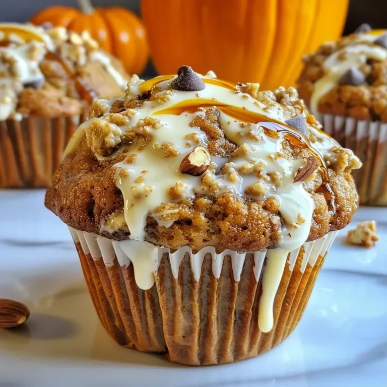 ['Close-up of pumpkin spice cottage cheese muffins with a golden-brown crust.', 'Side view of baked pumpkin spice muffins showcasing their fluffy texture.', 'Delicious pumpkin spice muffins with visible chocolate chips and a moist interior.', 'Mouth-watering pumpkin spice muffins arranged on a plate, highlighting their spiced topping.']