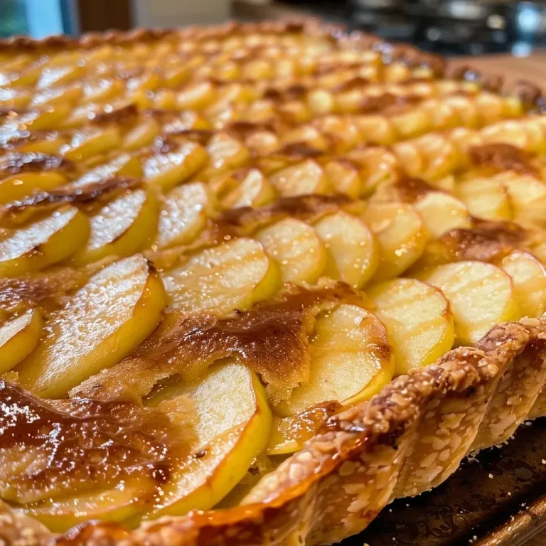 ['Close-up of a rustic apple tart with golden crust and juicy apple slices.', 'Side view of a delicious apple tart, showcasing its flaky pastry and apple filling.', 'Detailed shot of a homemade apple tart, featuring a sprinkle of cinnamon and almond powder.', 'Rustic apple tart with a glossy finish, highlighting the baked apple slices on top.']