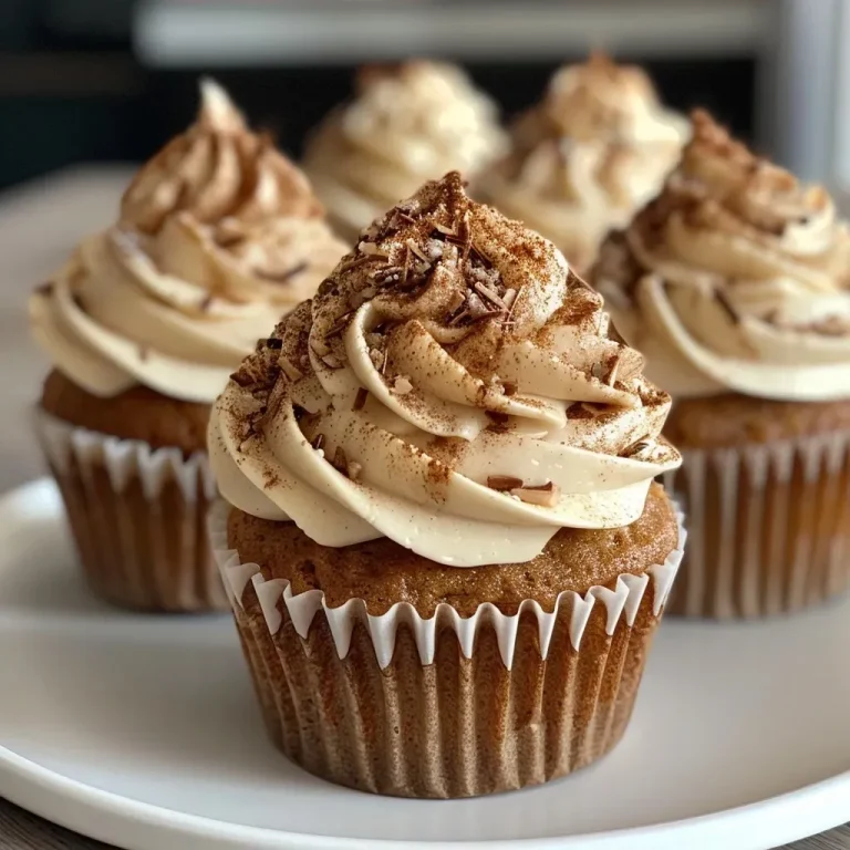 ['Close-up side view of moist spice cake cupcakes topped with cream cheese frosting.', 'Delicious spice cake cupcakes decorated with creamy frosting and a sprinkle of spices.', 'An enticing side view of freshly baked spice cake cupcakes with frosting on top.', 'Juicy spice cake cupcakes with a smooth layer of cream cheese frosting displayed at an angle.']