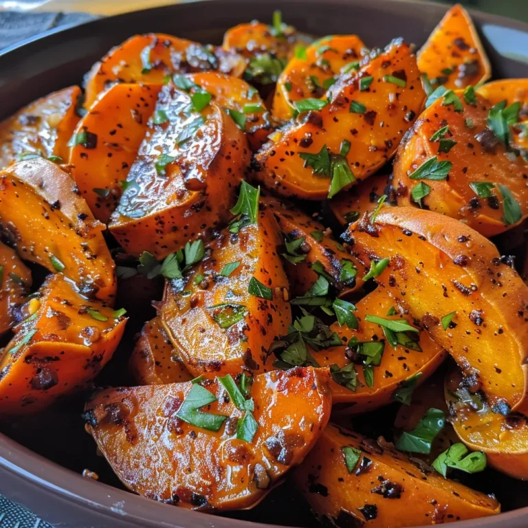 ['Close-up of sautéed sweet potatoes, golden and slightly caramelized, with spices visible.', 'Side view of succulent sautéed sweet potatoes, showing their vibrant orange color and texture.', 'Detailed image of diced sweet potatoes sautéed to perfection, glistening with olive oil and spices.', 'Close-up of a bowl filled with inviting sautéed sweet potatoes, seasoned and ready to serve.']