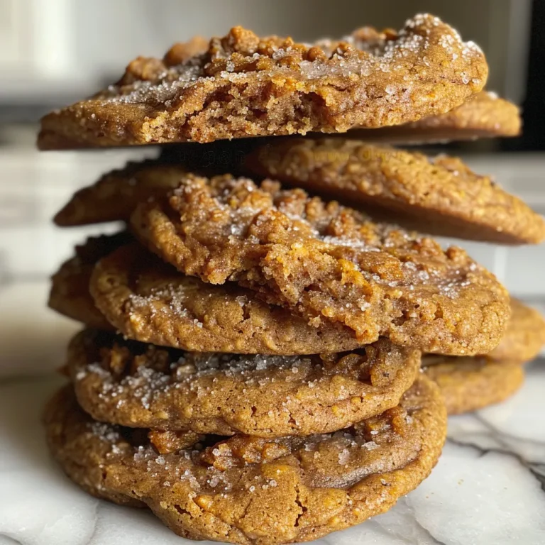 ['Close-up view of Pumpkin Coffee Cake Cookies on a plate, showcasing a warm, golden-brown texture.', 'Side angle shot of freshly baked Pumpkin Coffee Cake Cookies, highlighting their soft, inviting appearance.', 'Detailed image of Pumpkin Coffee Cake Cookies, emphasizing their moist, cake-like consistency and rich color.', 'Irresistible close-up of Pumpkin Coffee Cake Cookies with a sprinkle of powdered sugar, revealing their deliciousness.']